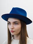 Шляпа STETSON арт. 2198141 FEDORA WOOLFELT (синий)